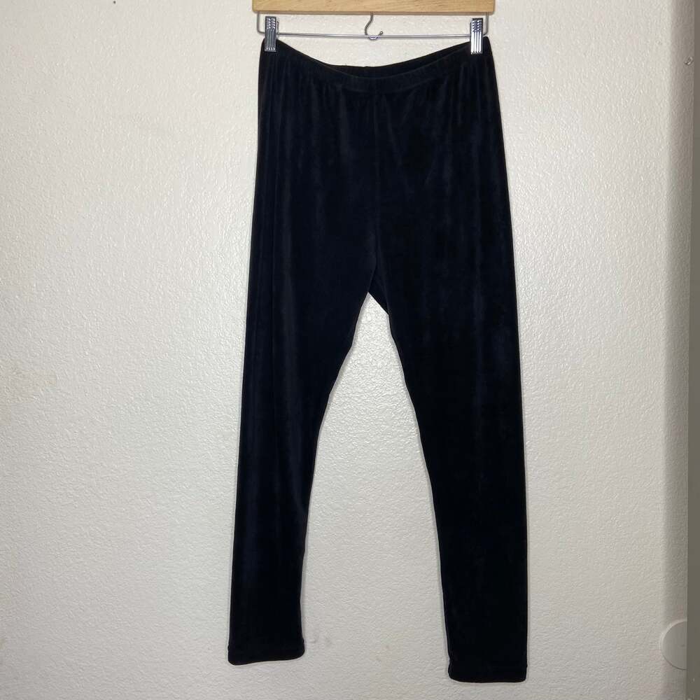 Vintage GMI Black Faux Velvet Leggings
